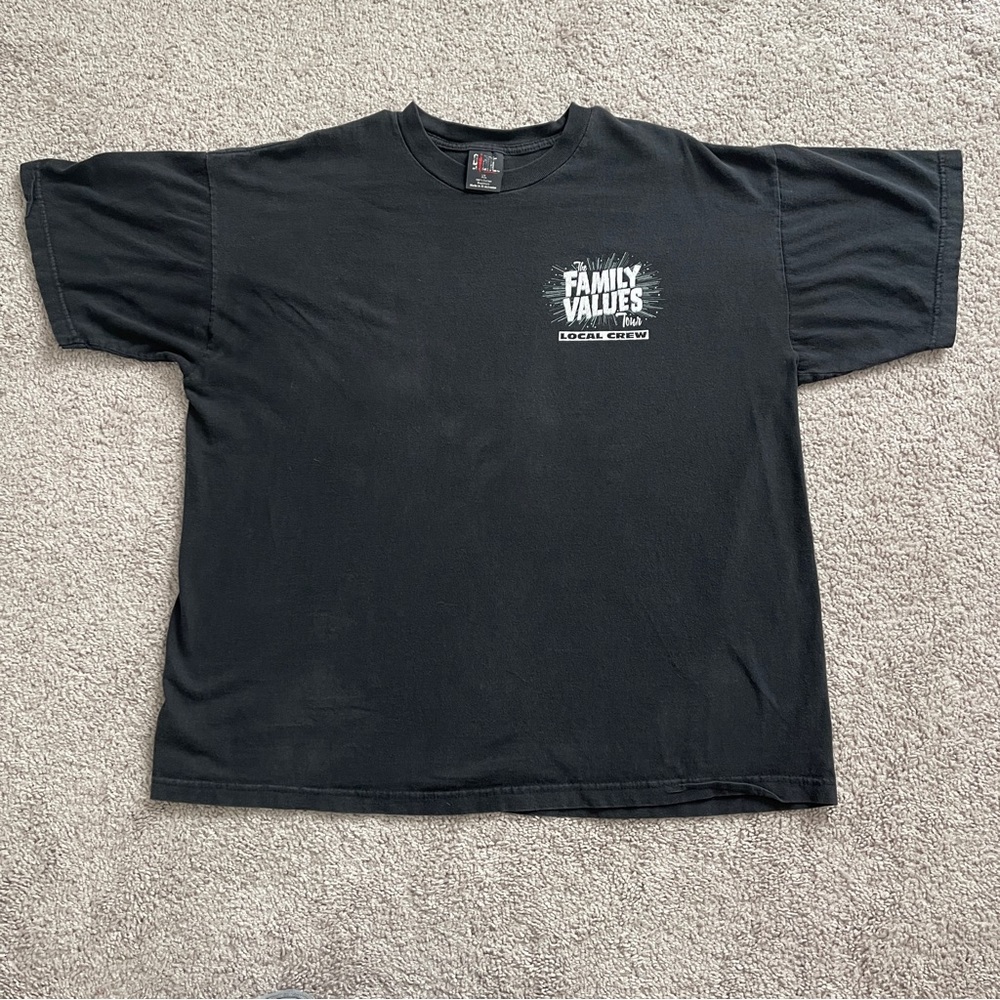 Vintage Rare 90s Family Values Tour “Local Crew” Shirt Concert Tee / XL 23”